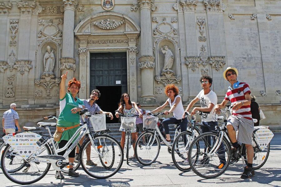 Lecce: City Highlights Guided Tour by Bike - Basilica of Santa Croce and the Baroque spectacle