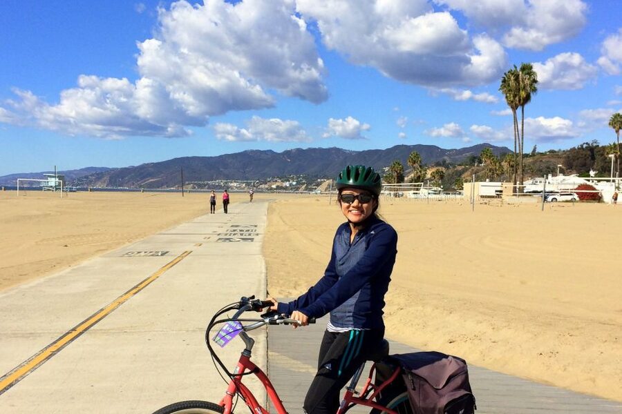 Los Angeles: Santa Monica and Venice eBike Tour - Santa Monica Pier from an unusual angle