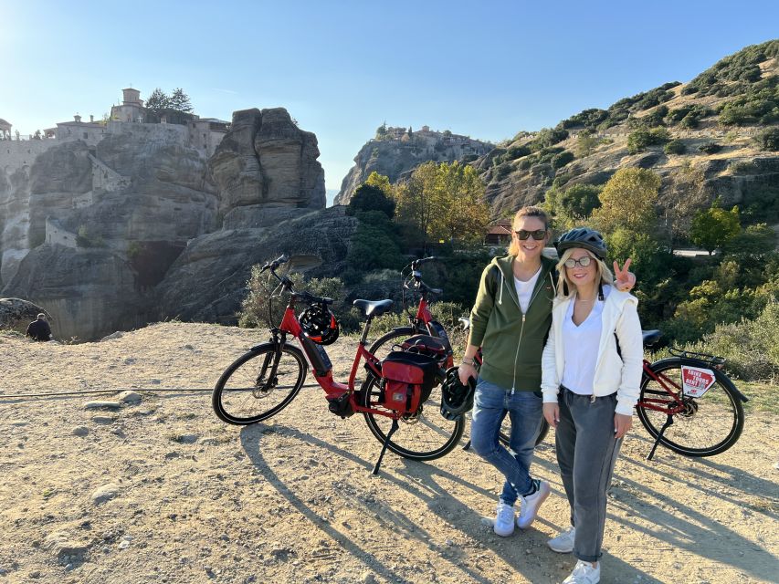 Meteora: E-Bike Epic Sunset Tour With Local Guide & Drink - The downhill ride back to Kalabaka