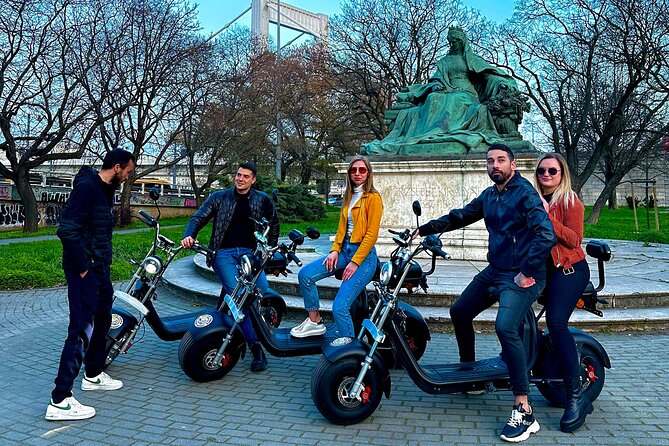Monster Bike Sightseeing Tour – City Budapest on Electric Rollers - Chain Bridge and the switch to Pest