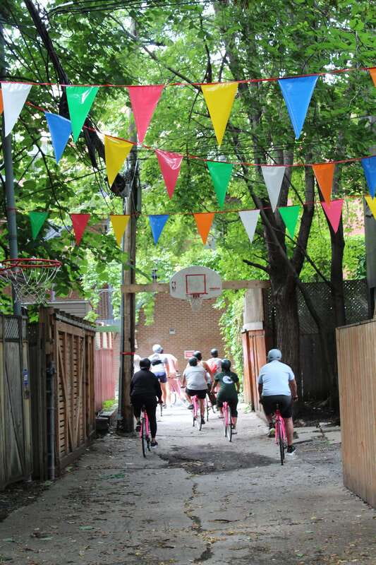 Montreal: Non Touristy Pink Bike Tour - Parks, murals, and back lanes