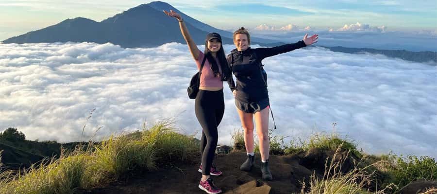 Mount Batur: Sunrise Dirt Bike Trek with Trained Riders - The final walk to Mount Batur’s highest point