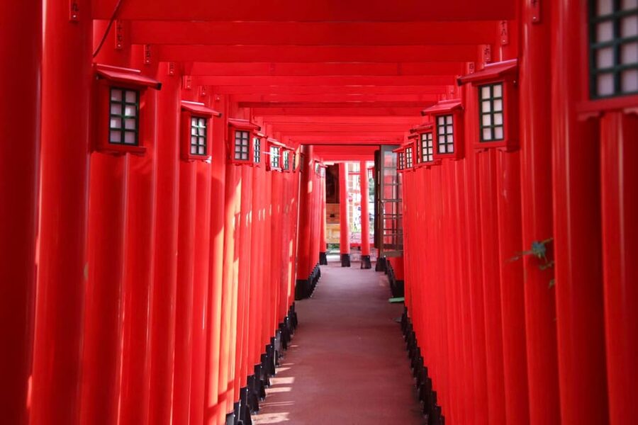 Naha: Guided E-Bike Tour of the 12 Zodiac Temples - Shuri Kannon Temple and the first taste of old Okinawa
