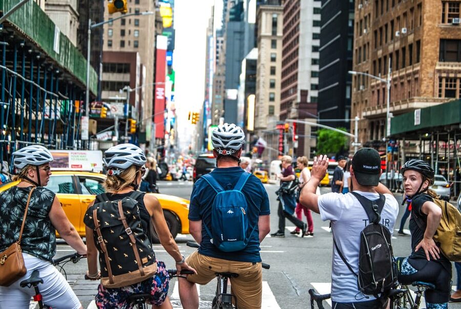 New York City: A Day in Manhattan Cycling Tour - Battery Park and the harbor outlook