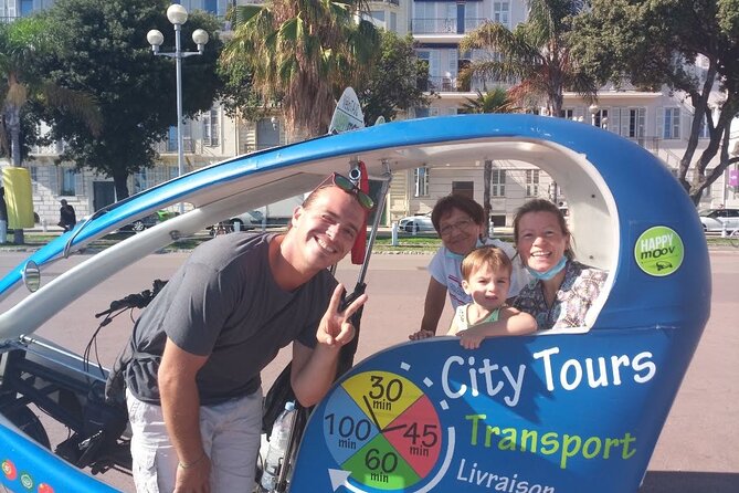 Nice: private guided Tour by electric taxi bike - The Prestige Tour: two hours for a fuller city picture