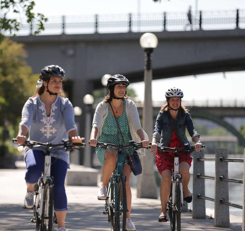 Ottawa 200th Anniversary Guided Bike Tour - Starting beside the Rideau Canal