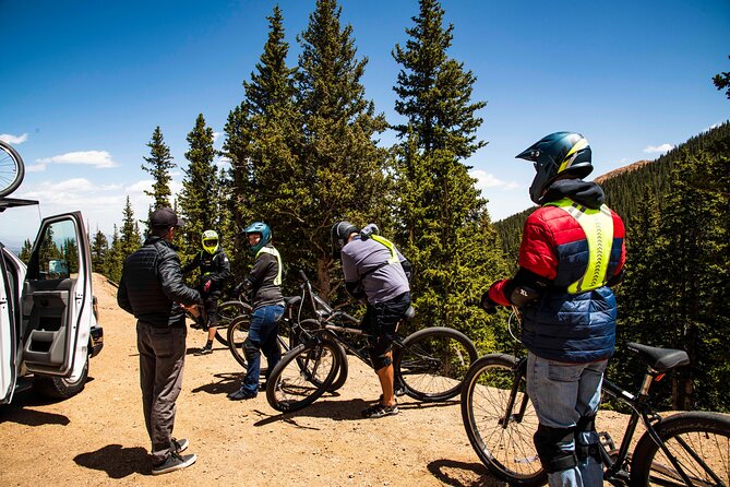 Pikes Peak Summit Downhill Bike Tour - Bikes, helmets, and useful support