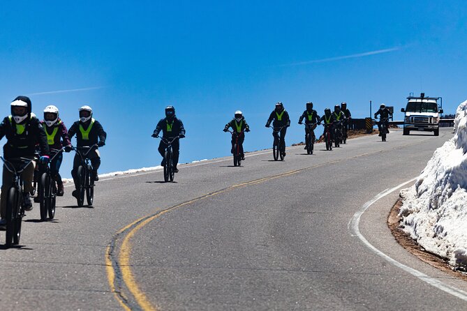 Pikes Peak Summit Downhill Bike Tour - Reaching the summit and getting ready to ride