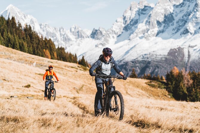 Point of view on the glaciers of Chamonix by electric mountain bike - Glacier views near Mont Blanc