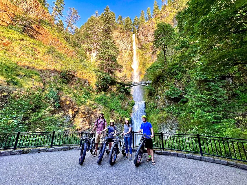 Portland: E-Bike Tour at Multnomah Falls - Bridal Veil Falls brings a longer forest break