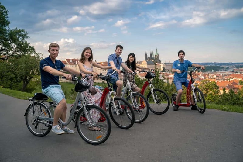 Prague: E-Bike or E-Scooter Tour with A Local Guide - Starting at Grandior Hotel and crossing toward Letná