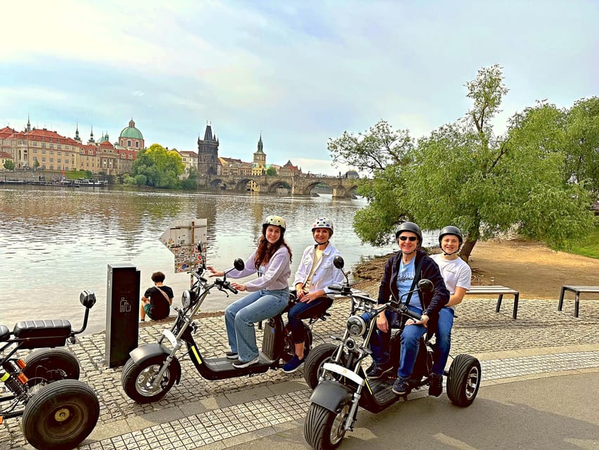Prague: Heart of Prague Electric Tricycle Scooter Tour - Charles Bridge from several angles