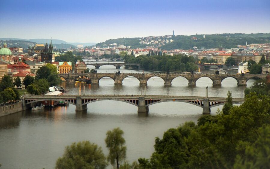 Prague: Stunning Viewpoints, Castle, City & Park E-Bike Tour - Starting near Old Town Square