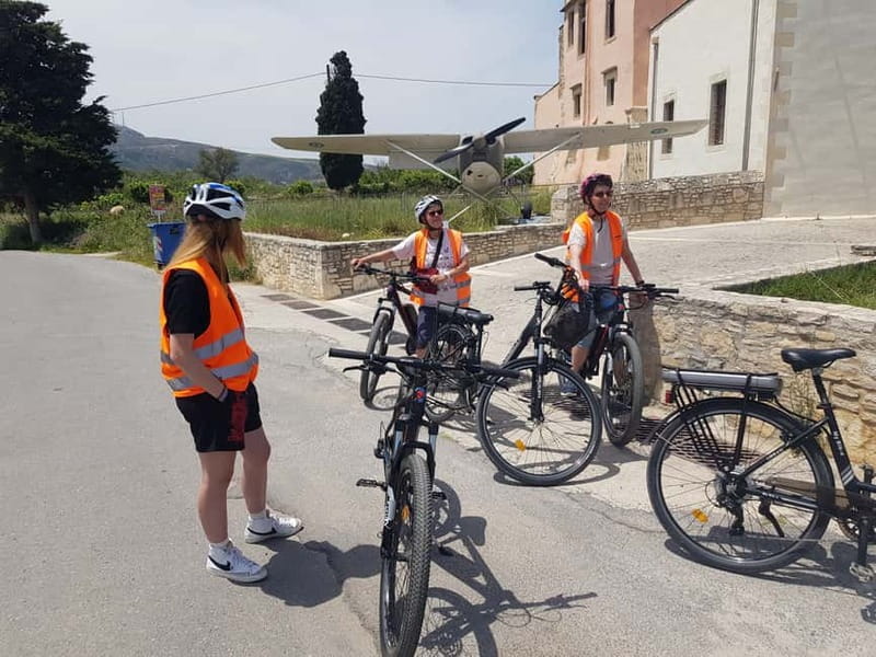 Rethymno: Guided e-Bike Tour on Mili Gorge and Soft Drinks - Halevi Monastery: a quiet first stop