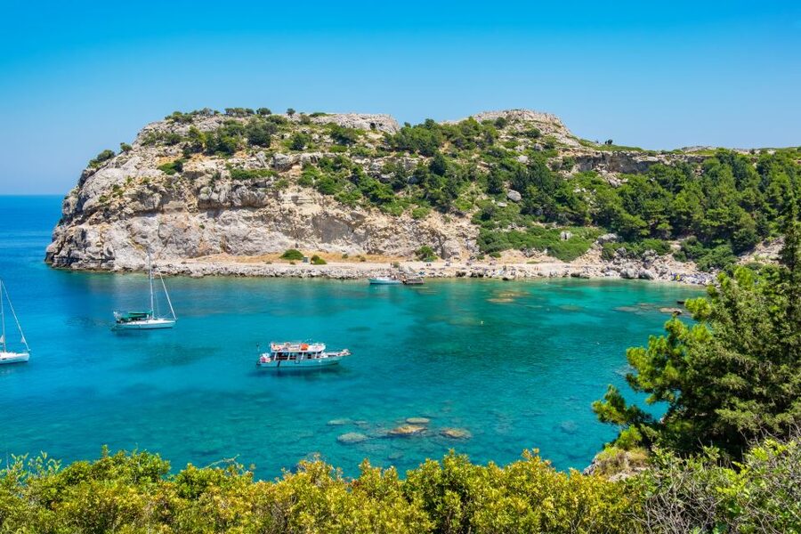 Rhodes: Anthony Quinn Bay E-Bike Tour with Snorkeling - The viewpoint break and ride back