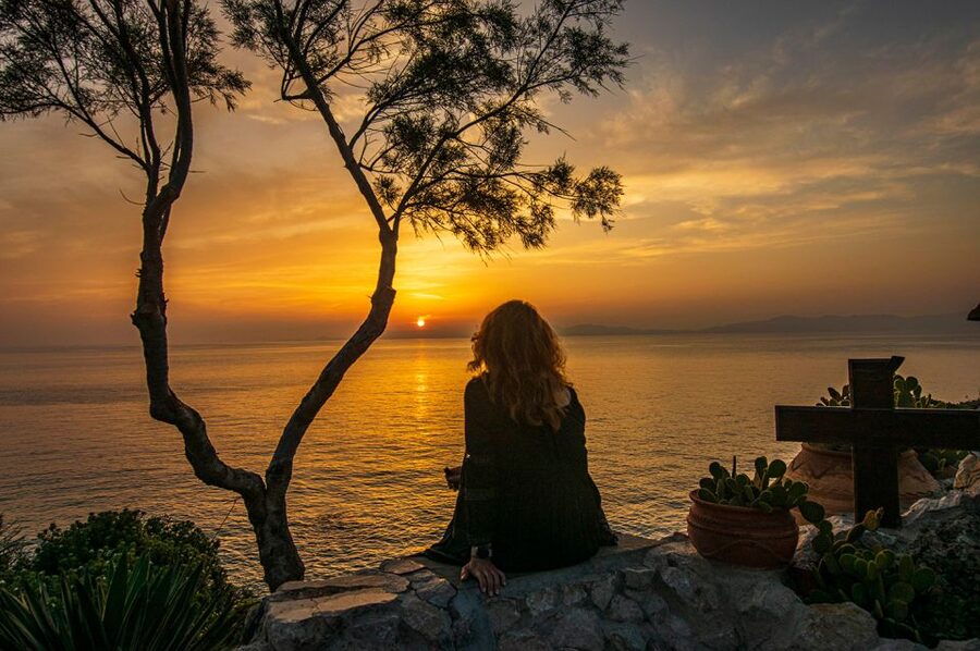Rhodes: E-bike Highlights Sunset or Morning Photo Tour - Elli Beach and the sunset ending