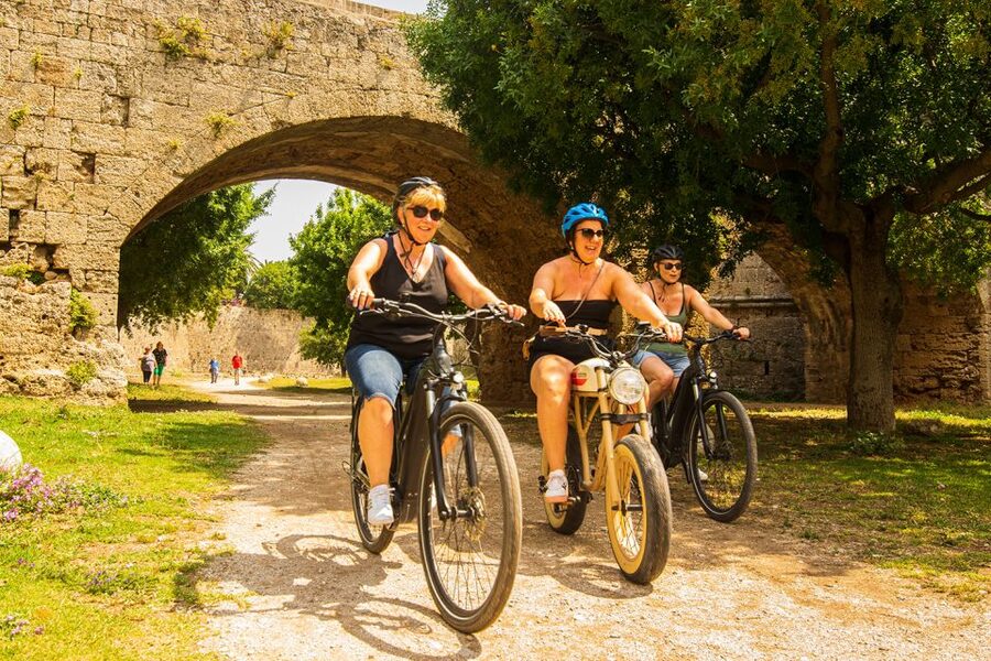 Rhodes: E-bike Highlights Sunset or Morning Photo Tour - Mandraki Harbour and the first city views
