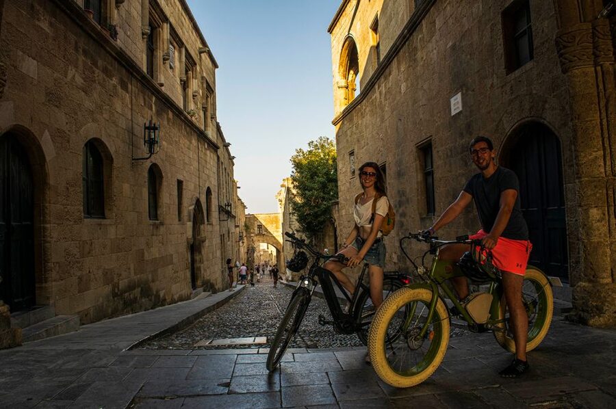 Rhodes: E-bike Highlights Sunset or Morning Photo Tour - The Palace, Suleyman Mosque, and Clock Tower