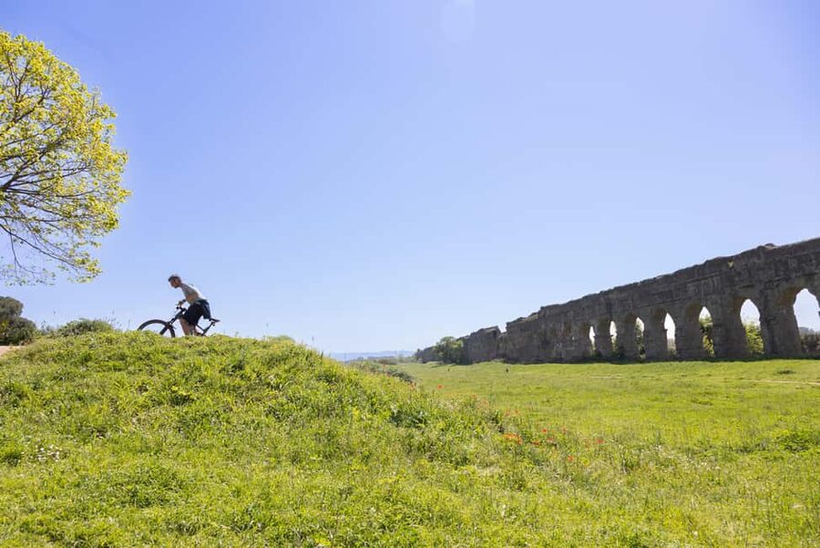 Rome: Appian Way & Aqueducts E-Bike Tour (Catacombs & Food) - Getting comfortable on the CUBE electric mountain bikes