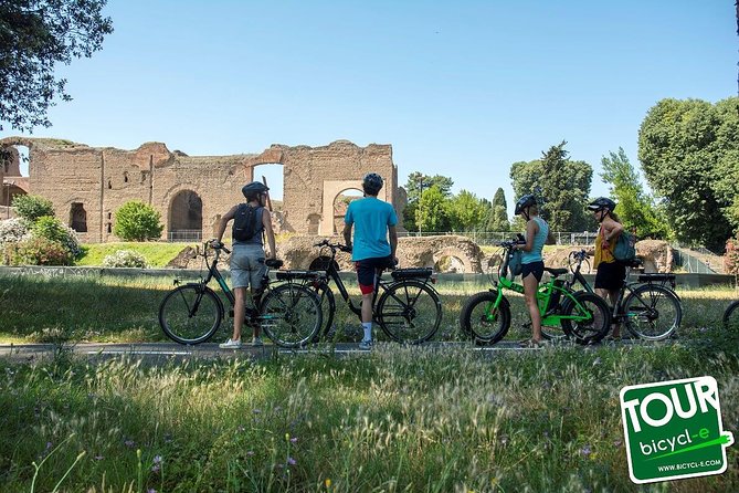 Rome: Appian Way E-bike Tour, Catacombs, Aqueducts & Transfer - Getting onto the Appian Way near Cecilia Metella