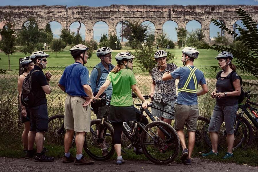 Rome: Appian Way & Roman Aqueducts Guided E-Bike Tour - Leaving the Appian Way for Caffarella Valley