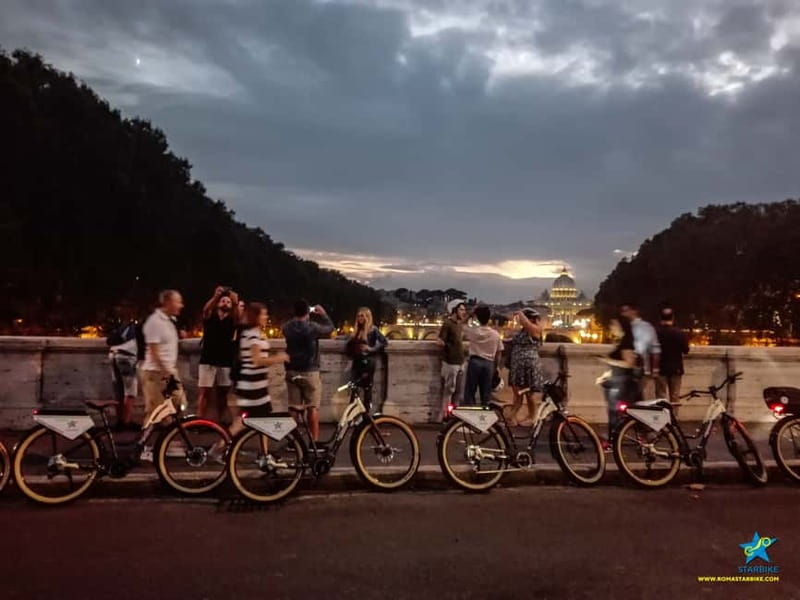 Rome: E-Bike Sunset Tour with Pizza Option - Castel Sant’Angelo and the sunset pause