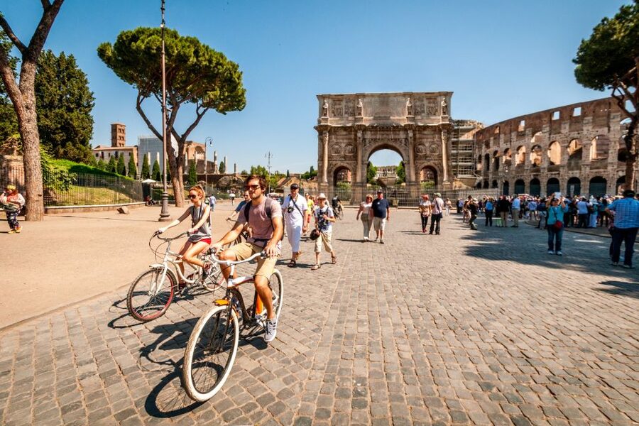 Rome: Standard or E-Bike Highlights Guided Tour - Trajan’s Column and Piazza Venezia