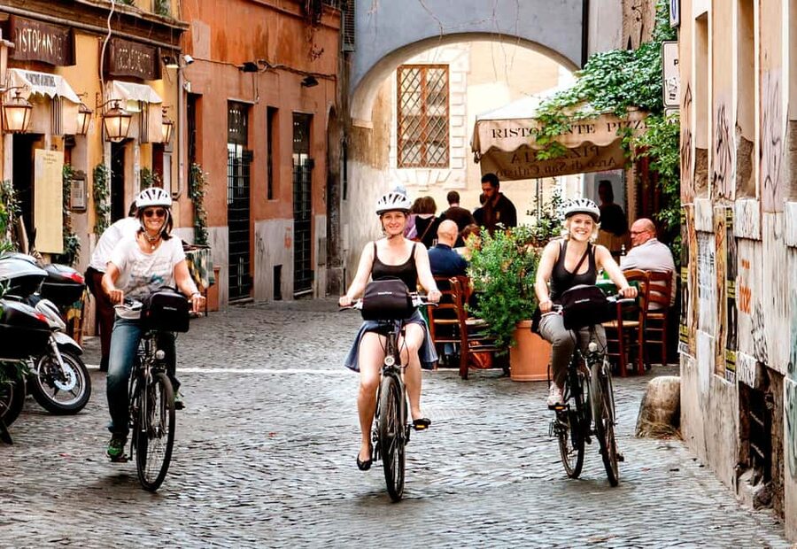 Rome: Top Highlights & Hidden Gems Tour by Cannondale E-Bike - Theatre of Marcellus and the final Imperial Forum view