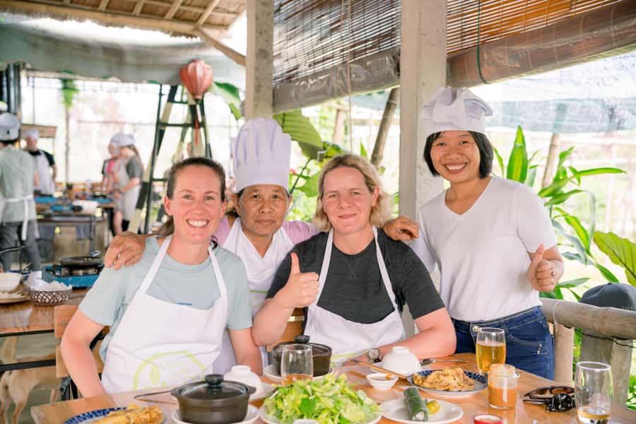 Rural Cycle, Market Tour, Basket Boat & Organic Farm Cooking - Starting beside Hoi An Post Office