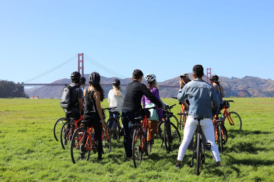 San Francisco: Bike Rental from Golden Gate Bridge with Map - Riding the Waterfront Toward the Golden Gate Bridge