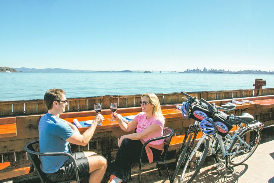San Francisco: Exclusive Bike, Beer, and Boat Tour - Ferry views of Alcatraz and the San Francisco skyline