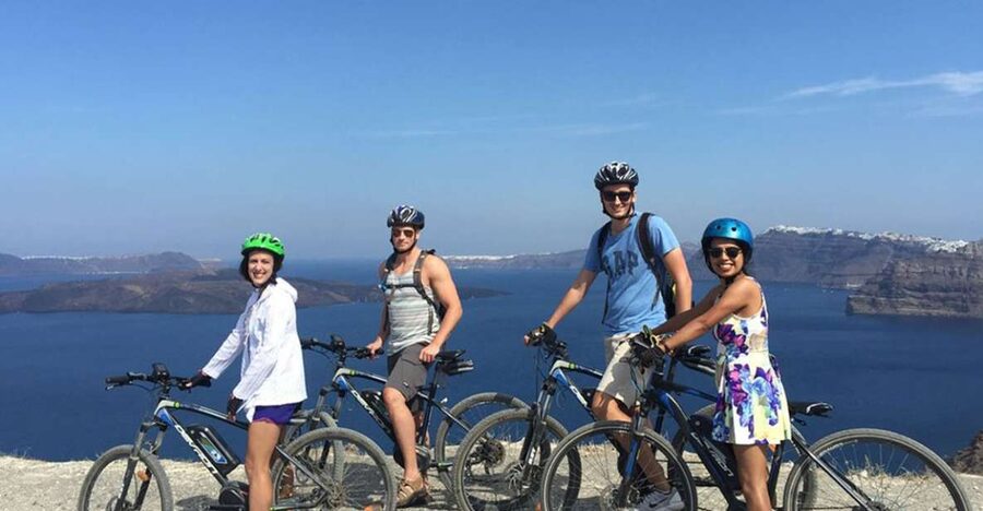 Santorini: Around the Island by Electric Bike - Through the wine roads to Megalochori