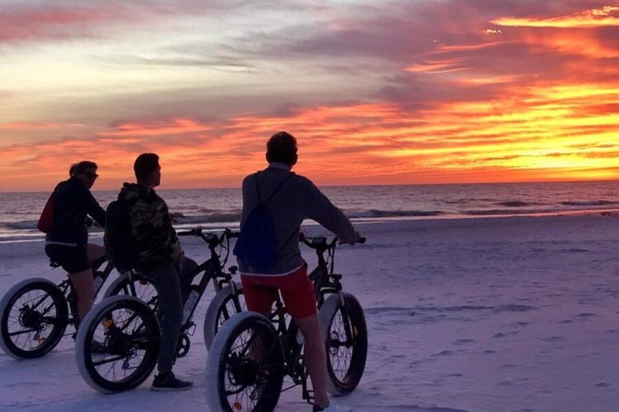 Sarasota: Siesta Key Electric Bike Sunset Tour - Toasting the evening at Patriots Point