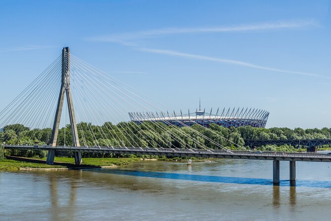 Secrets of Warsaw 4-hour Bike Tour - Crossing the Vistula toward the National Stadium