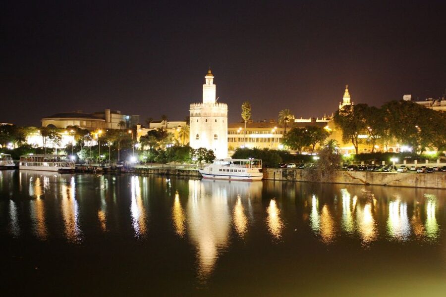 Seville: 2.5-Hour Evening Electric Bike Tour - The Golden Tower and views toward Triana