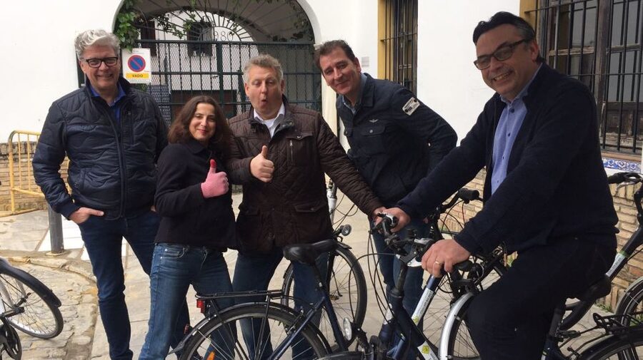 Seville: 2.5-Hour Private City Tour by Bike - Riding beneath the trees at the Jardines de Murillo