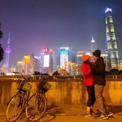 Shanghai Charming Night Small Group Bike Tour