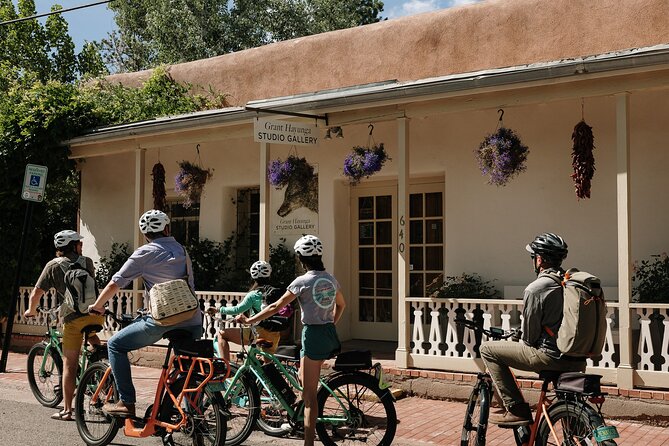 Small-Group E-Bike Adventure Tour through Hidden Santa Fe - Fort Marcy Park and the cross above Santa Fe