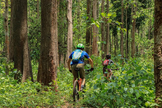 Sticky Waterfall Cycling Tour - Riding through the countryside near Chiang Mai