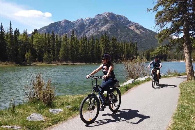 Sundance Canyon eBike and Hike Guided Tour - Riding beside the Bow River toward Sundance
