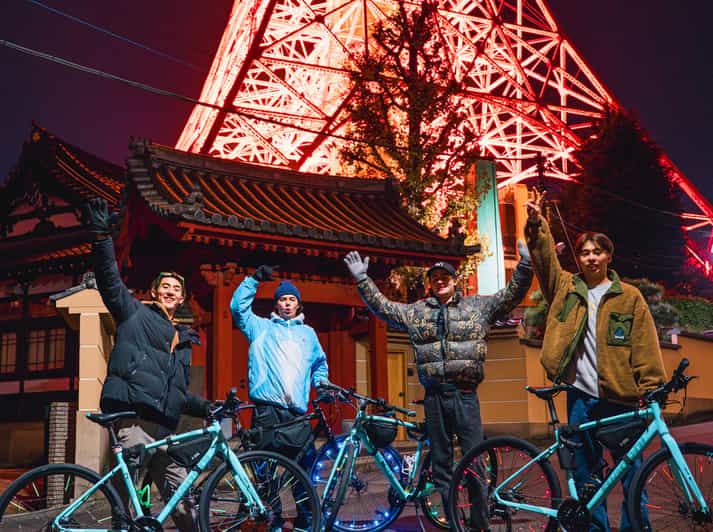 Tokyo: 2-Hour Night Bike Tour of the City's Hidden Gems - Starting at Yoyogi Park with a glowing bicycle