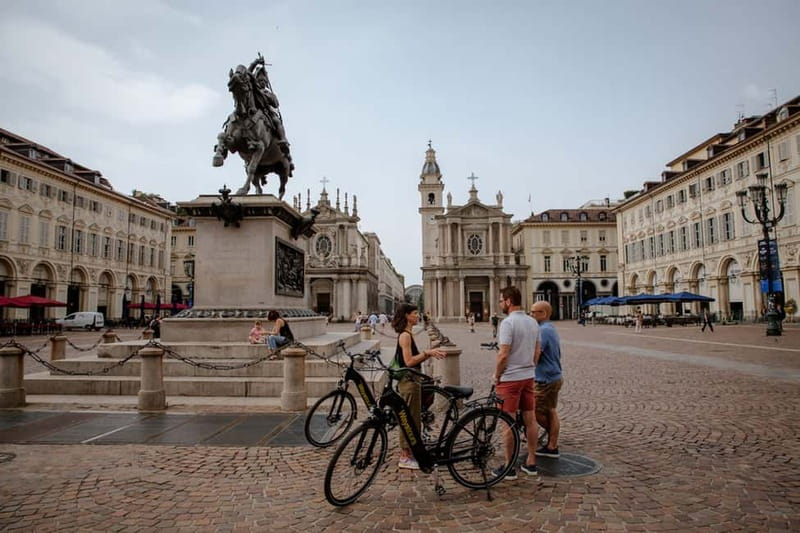 Turin E-Bike Tour: Explore the City and Its Best Viewpoint - Piazza San Carlo and the Egyptian Museum