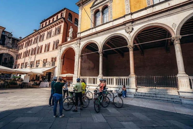 Verona e-bike tour: city center and panoramic views - Crossing Ponte Pietra beside the Adige